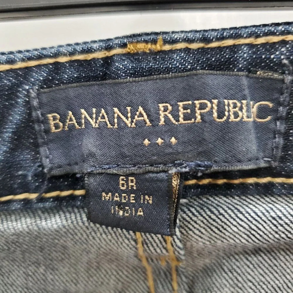 Banana Republic Factory Women's Dark‎ Wash Stretch Bootcut Jeans Size 6R - Picture 5 of 8